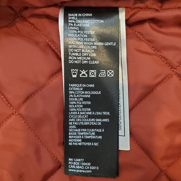 PrAna Mens Trembly Canvas Chore Vest Quilted Gray XXL Workwear Barn Coat Gorp - Picture 12 of 13